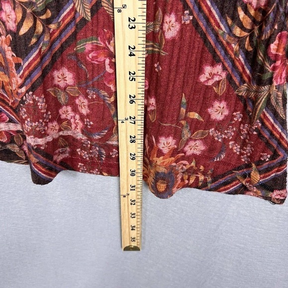 Soft Surroundings Tunic Top Sz XS Alisanna Multicolor Floral Long Sleeve - Picture 8 of 11